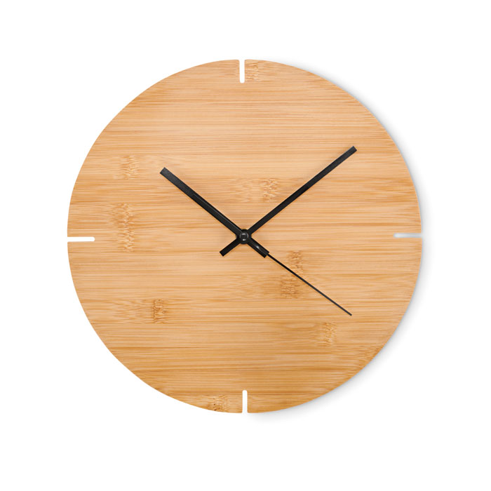 Horloge murale bambou 30 cm personnalisée ESFERE