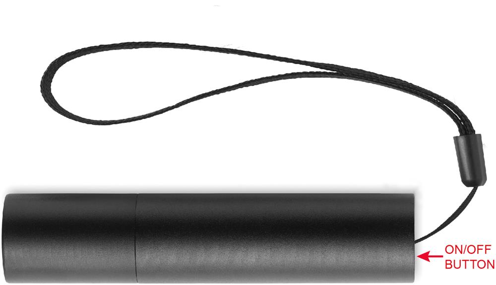 Lampe torche rechargeable aluminium personnalisée ALUMINATE, côté 1