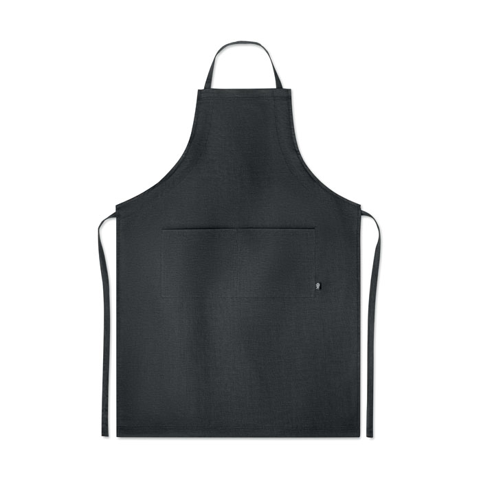 Tablier chanvre 200 g/m² personnalisé NAIMA APRON, Noir
