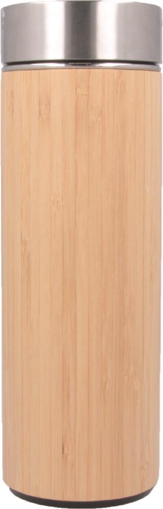 Gourde isotherme inox et bambou 400 ml personnalisée BATUMI, dos
