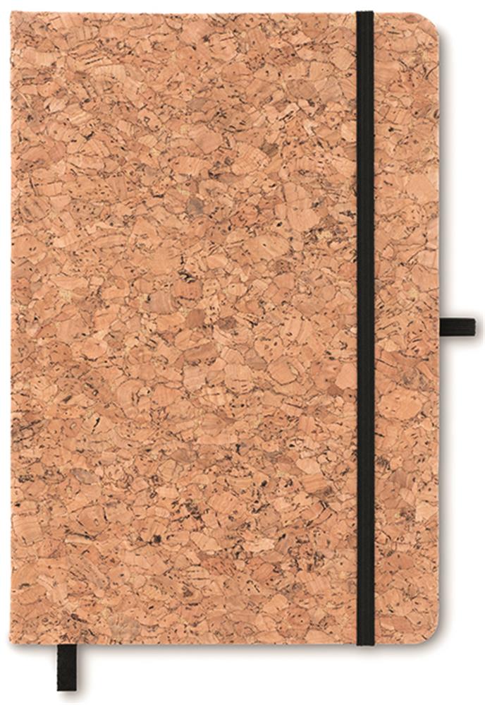 Carnet A5 couverture liège personnalisé SUBER, devant