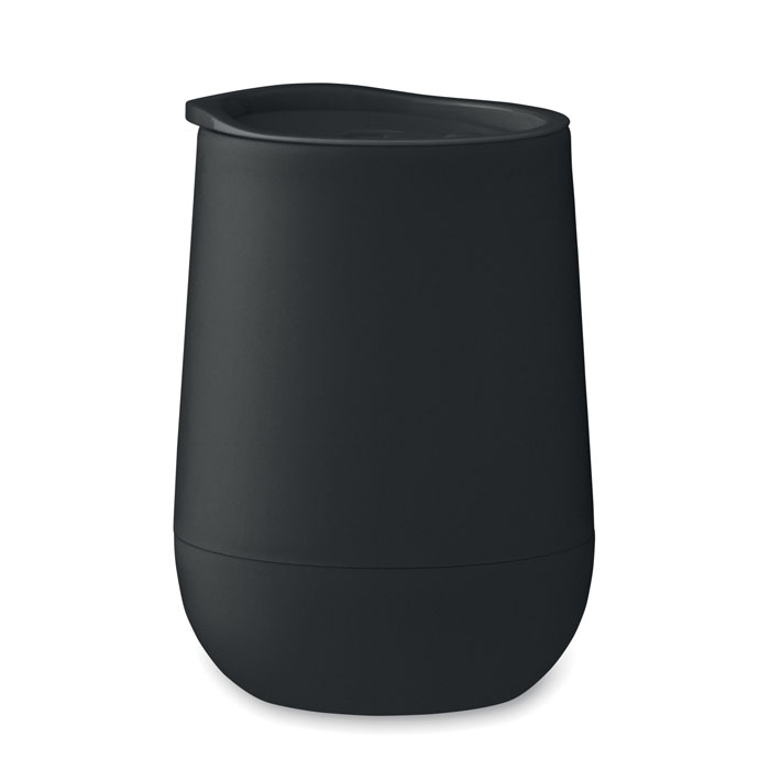 Gobelet double paroi PP 300 ml personnalisé GO, Noir