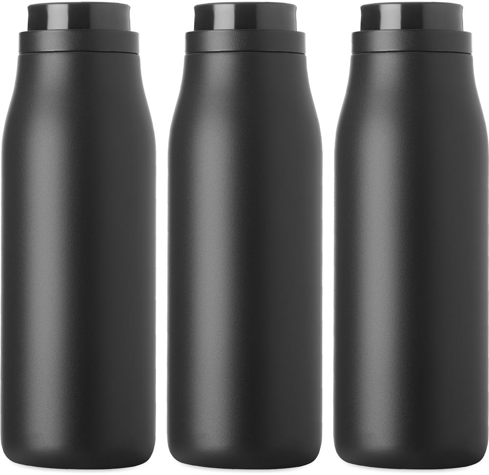 Bouteille isotherme poudrée 500 ml personnalisée EMPIRE, tour complet (sérigraphie circulaire)