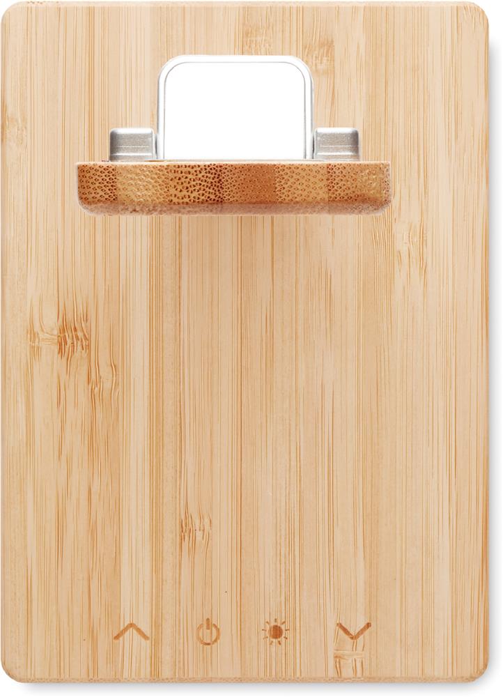 Lampe LED bambou chargeur 10 W personnalisée NEAT LIGHT, base