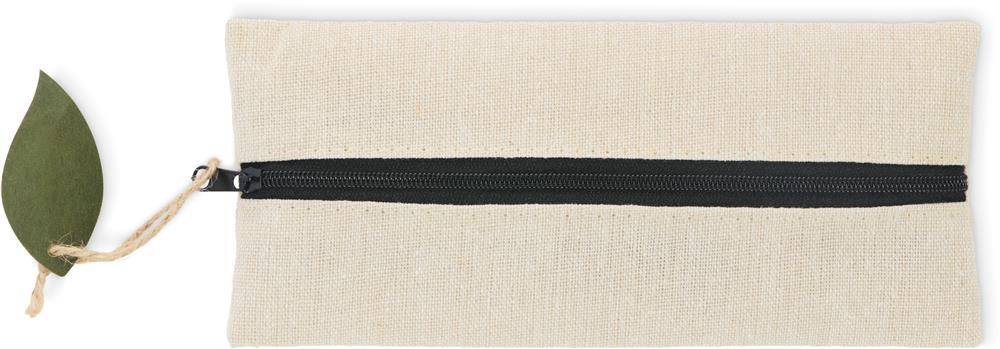 Set d'écriture pochette jute personnalisé JUCOSET, étui côté 2