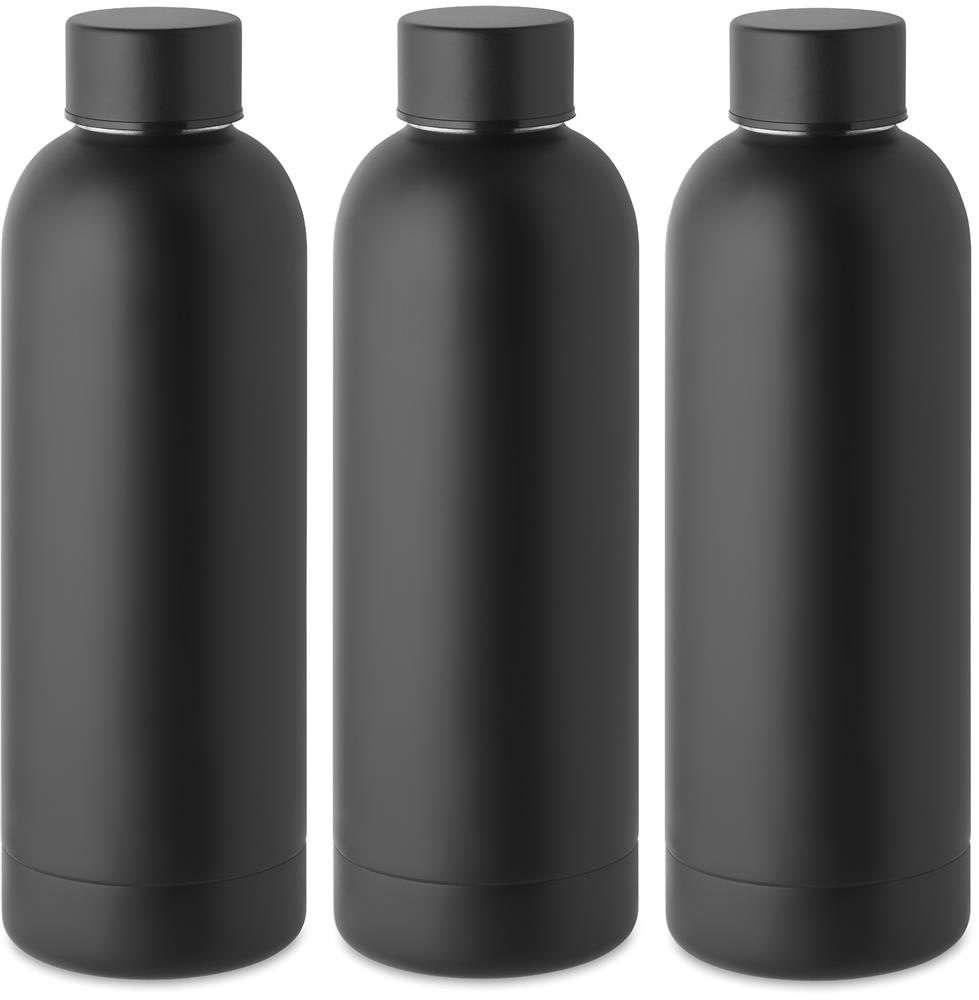 Gourde isotherme inox recyclé 500 ml personnalisée ATHENA, tour complet (impression numérique 360)