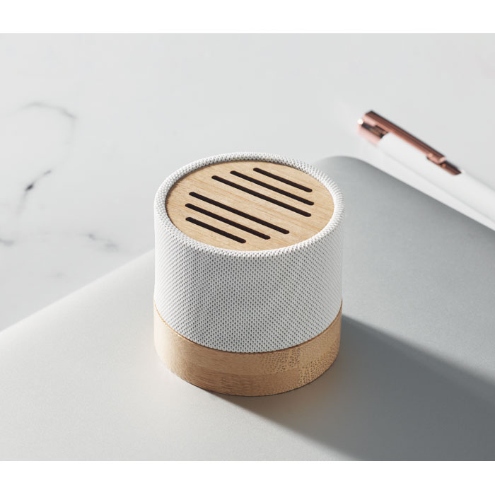 Enceinte bambou et RPET 3 W personnalisée BOOL