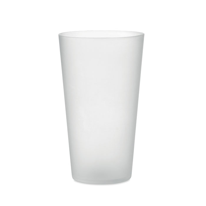 Gobelet réutilisable 500 ml personnalisé FESTA LARGE, Blanc Transparent
