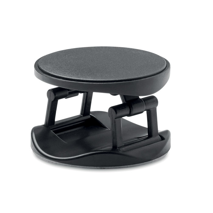 Support téléphone rond pliable ABS personnalisé DOT, Noir