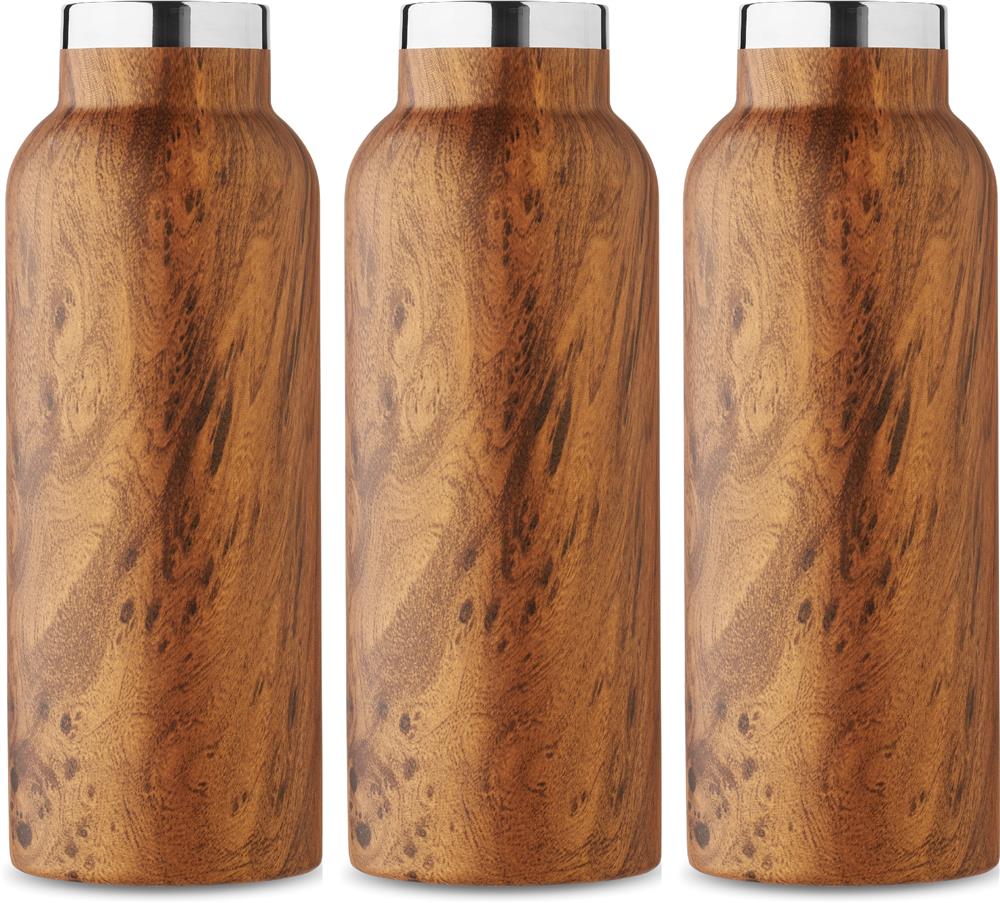 Bouteille inox recyclé 500 ml personnalisée NAMIB BOTTLE, tour complet (sérigraphie circulaire)