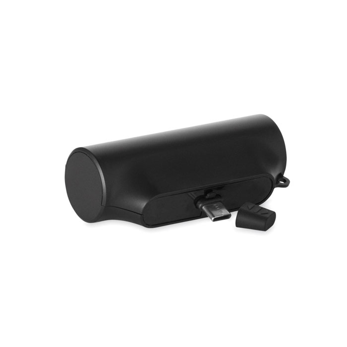 Batterie externe 5000 mAh 20 W personnalisée POWERKAU, Noir