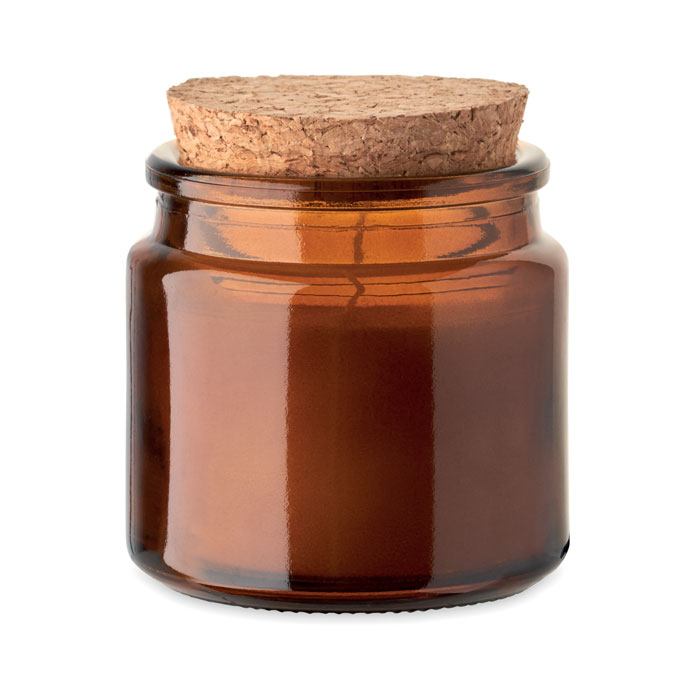 Bougie cire végétale 70 g couvercle liège personnalisée VALO