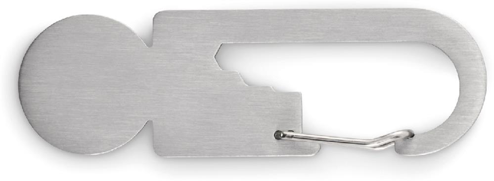 Porte-clés jeton inox recyclé personnalisé MULTIKEY, côté partie 2 1