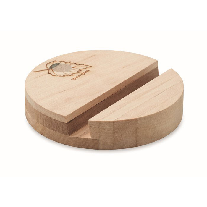 Support téléphone bouleau personnalisé GROW ROUND STAND