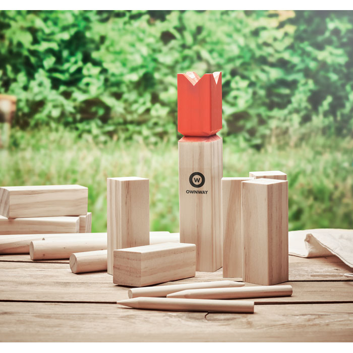 Jeu de lancer en bois de pin personnalisé KING