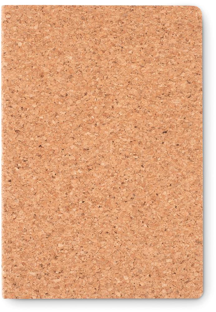 Carnet A5 liège souple personnalisé NOTECORK, devant (embossage)
