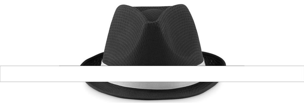 Chapeau polyester personnalisé WOOGIE, bandeau (sérigraphie)