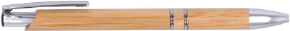 Stylo bambou et aluminium personnalisé BERN BAMBOO, clip gauche