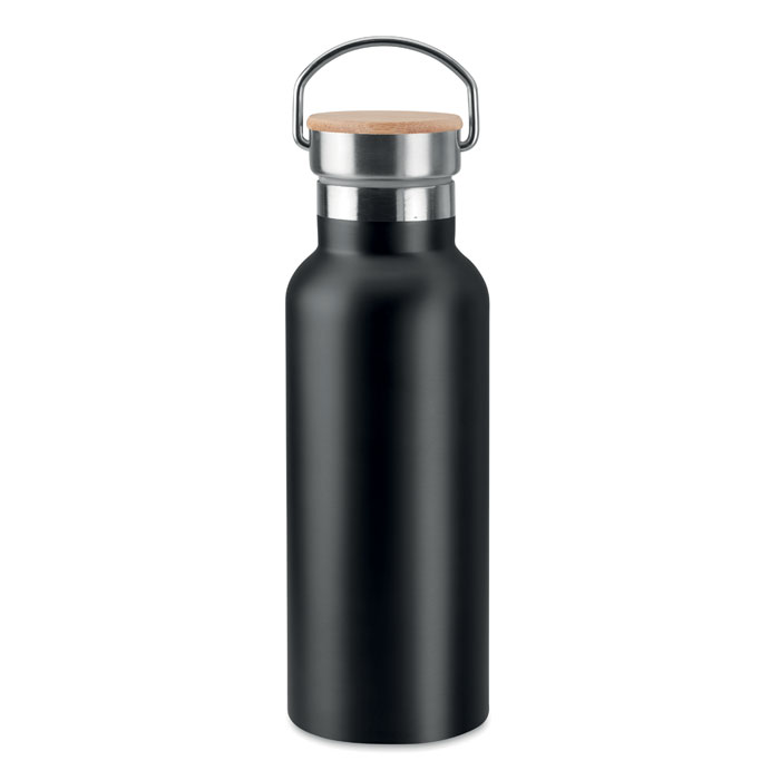 Bouteille isotherme inox 500 ml personnalisée HELSINKI, Noir