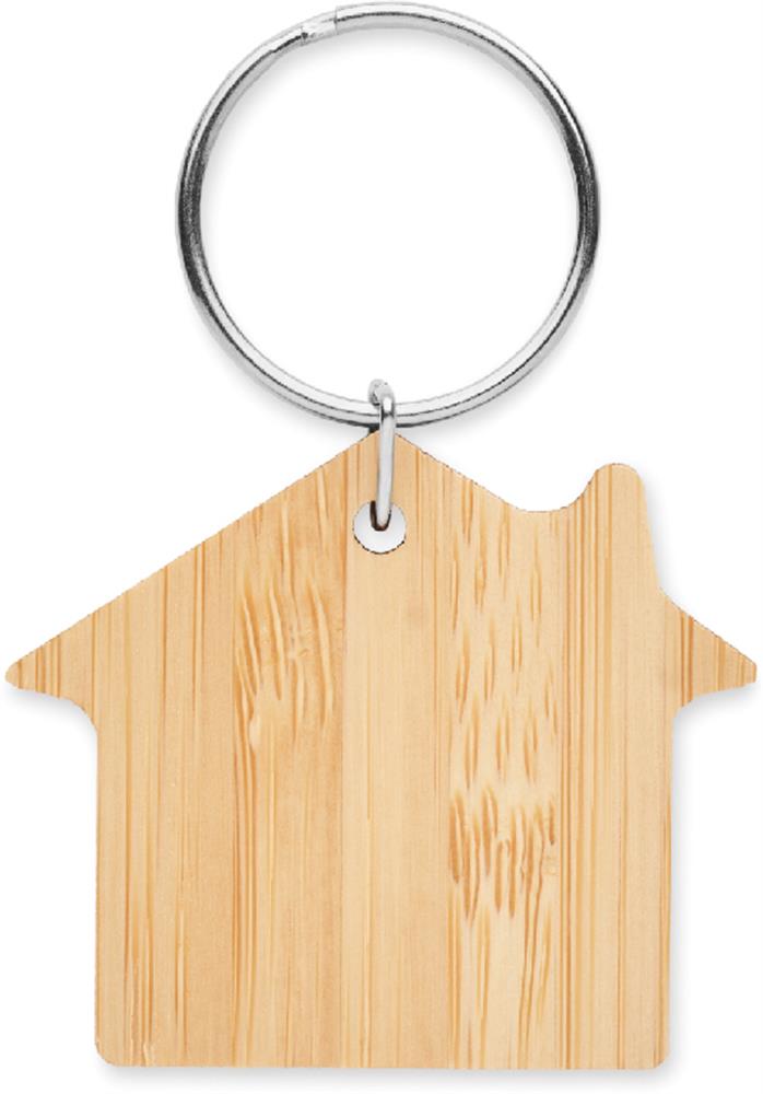 Porte-clés maison bambou personnalisé HOUSEBOO, côté 1