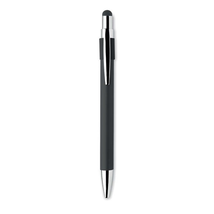 Stylo stylet spinner aluminium personnalisé EDD, Noir