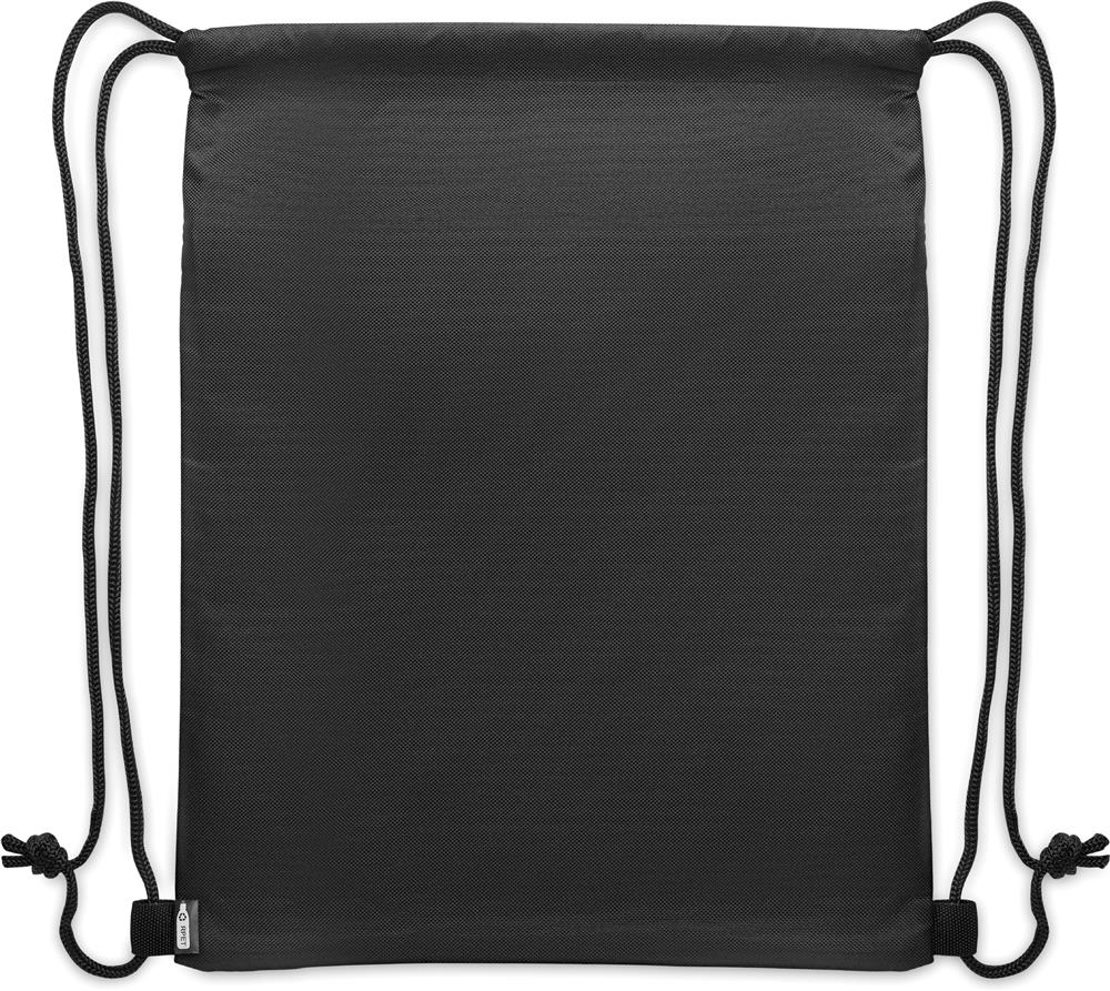 Sac à cordon 600D RPET zippé personnalisé BANGKOK BAG, dos (sérigraphie)