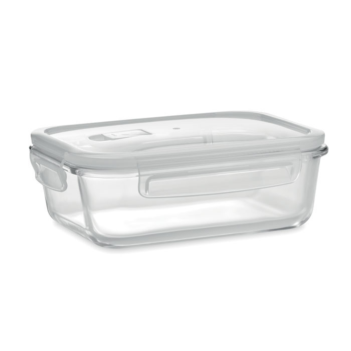 Lunch box verre 900 ml personnalisée PRAGA LUNCHBOX, Transparent