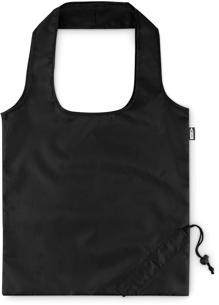 Sac pliable RPET personnalisé FOLDPET, sac petit (transfert sérigraphique)