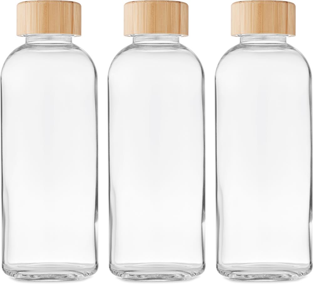 Bouteille verre et bambou 650 ml personnalisée FRISIAN, tour complet