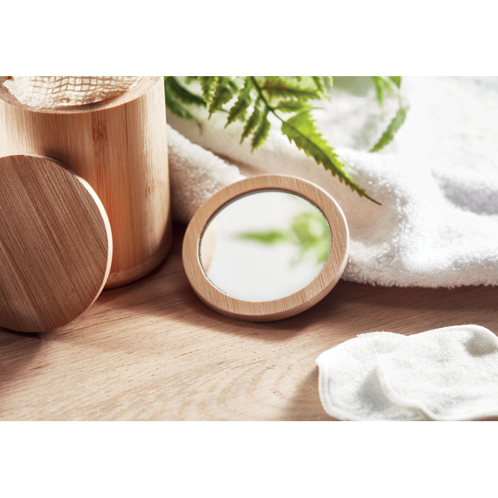 Miroir de poche bambou FSC personnalisé MALAY