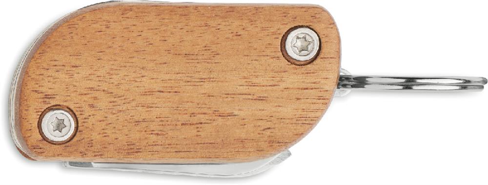 Couteau multifonction bois avec LED personnalisé WODYCUT, côté 1