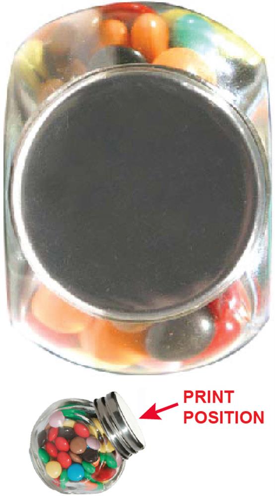 Chocolats bocal en verre personnalisés CHOCKY, capuchon