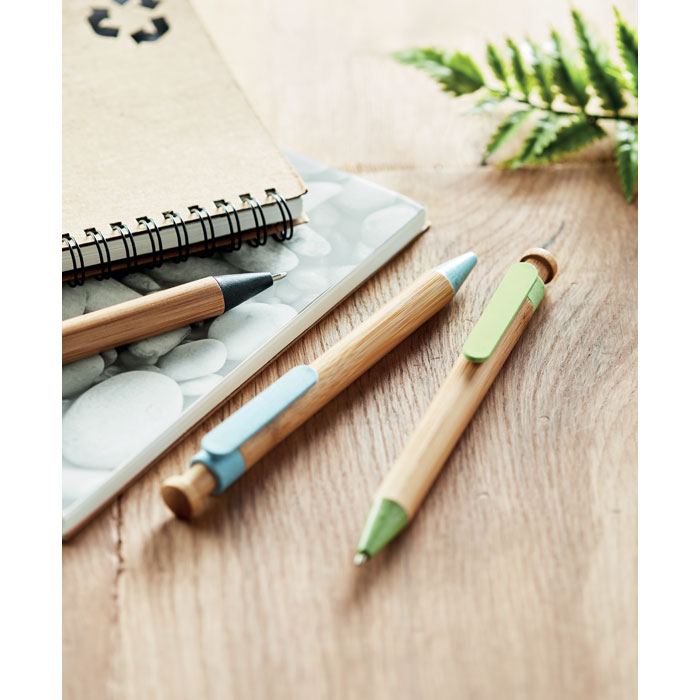 Stylo bambou et paille de blé personnalisé TOYAMA