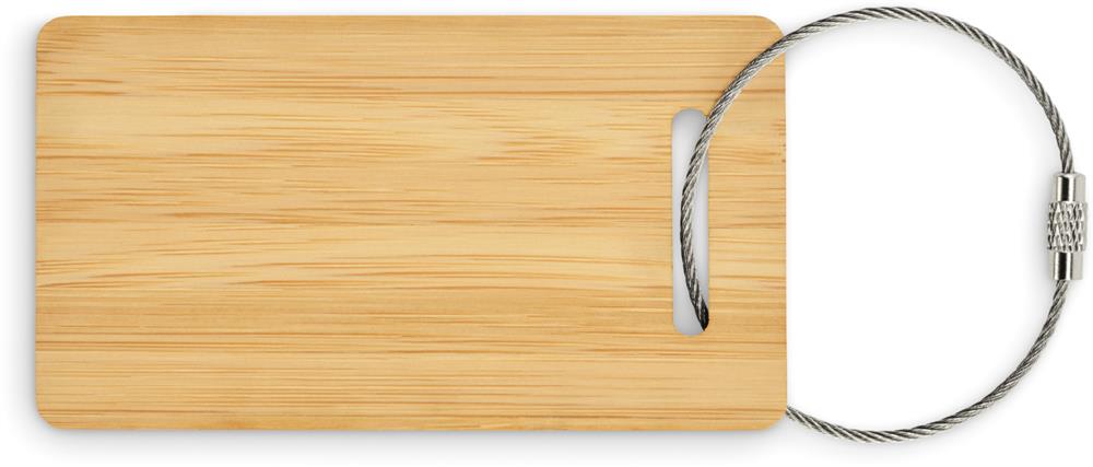 Étiquette bagage bambou personnalisée MIO, dos