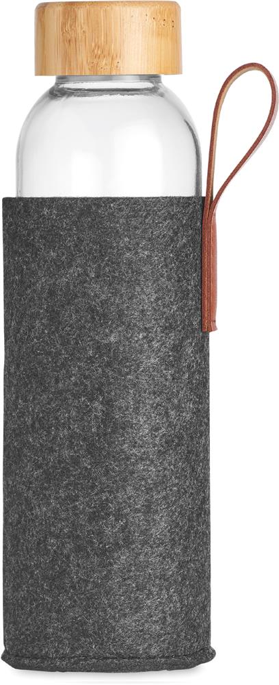 Bouteille en verre 500 ml pochette feutre personnalisée THAI, pochette