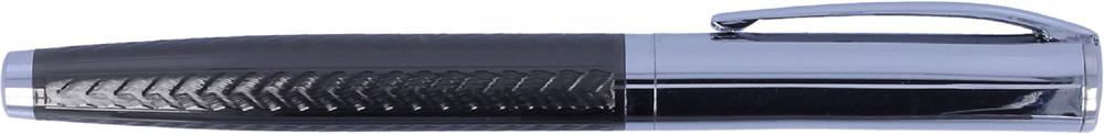Parure stylo bille et roller personnalisée DERRICK, rouleau droite