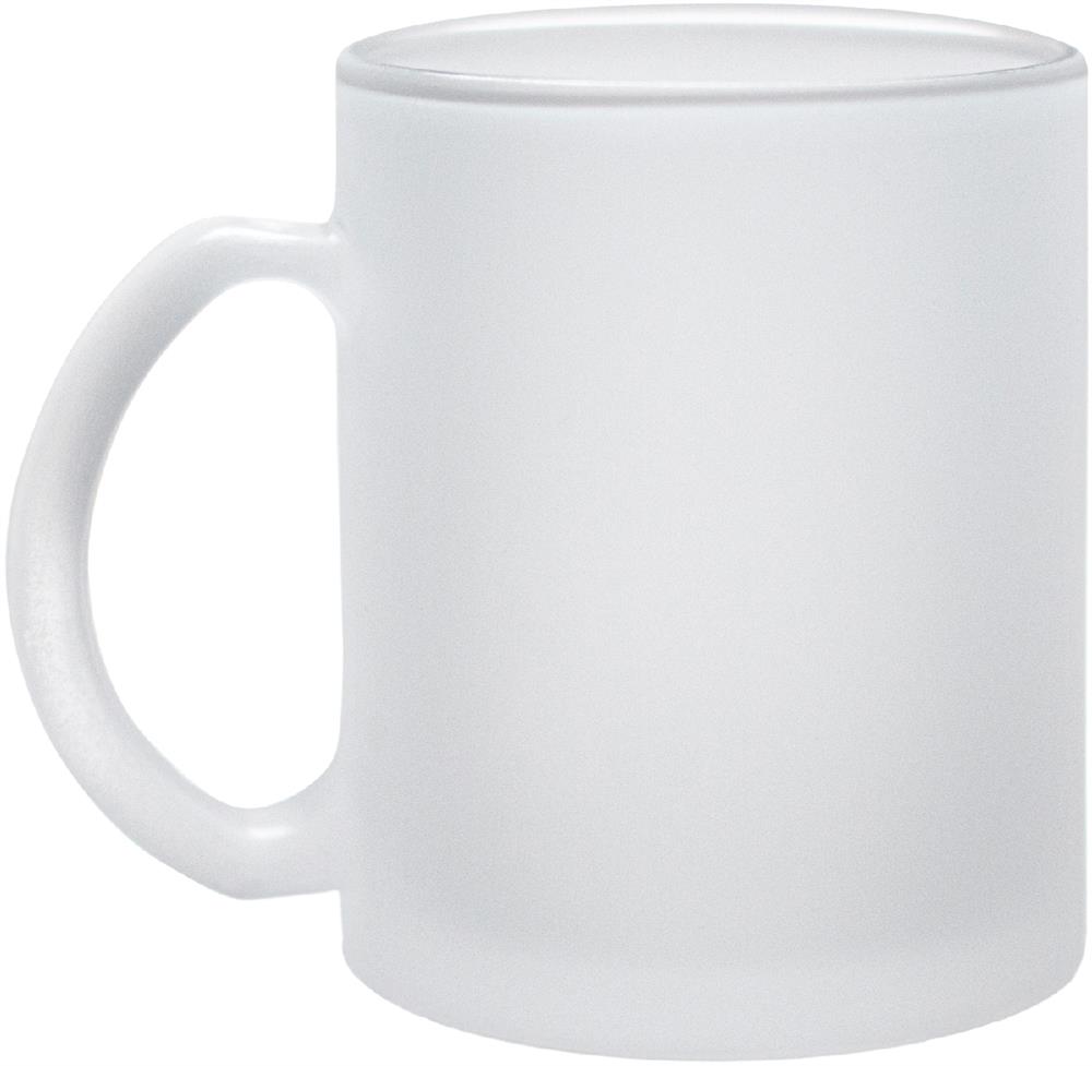 Mug verre dépoli 300 ml personnalisé SUBLIMATT, gauche