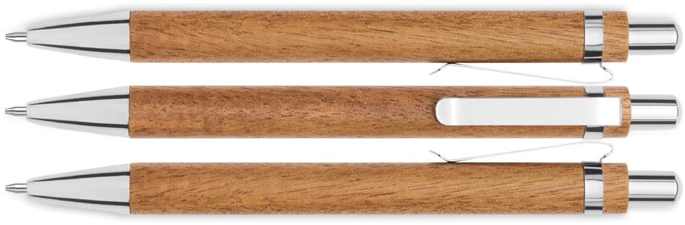 Parure stylo et porte-mine bois personnalisée JAKARTA SET, roundcreen crayon
