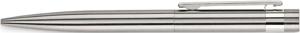 Parure stylo bille et roller inox personnalisée GRAZ SET, stylo 1 droite