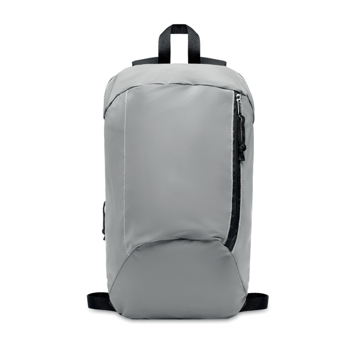 Sac à dos réfléchissant personnalisé VISIBACK, Argent Mat