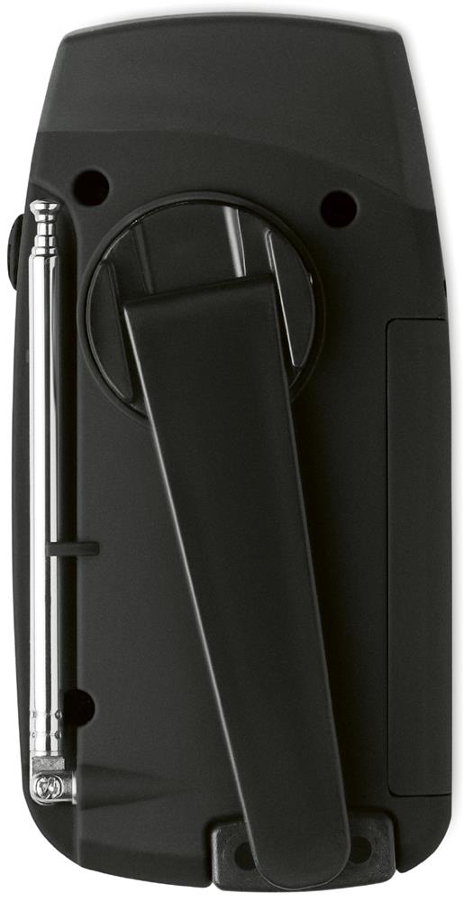Radio portable solaire à manivelle personnalisée ONDA, dos