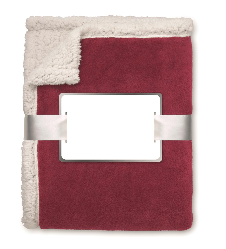 Plaid polaire doublé sherpa personnalisé ZERMATT, insert