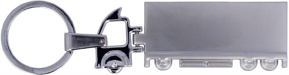 Porte-clés camion métal personnalisé TRUCKY, devant (doming)