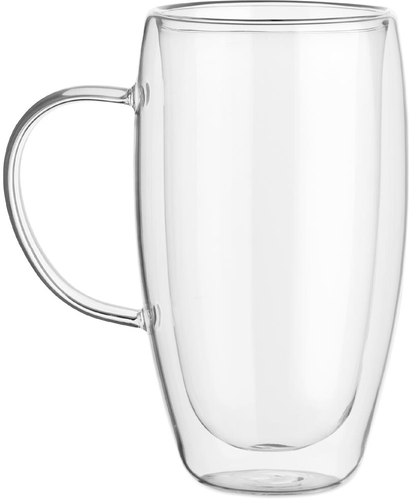 Mug verre double paroi 450 ml personnalisé TEROL, gauche
