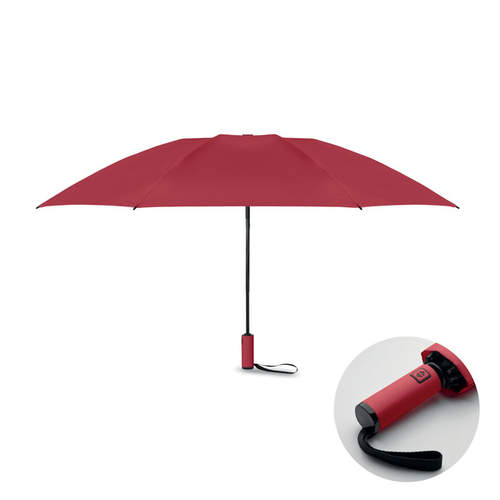 Parapluie pliant RPET 23 pouces personnalisé AGUMBE, Bordeaux