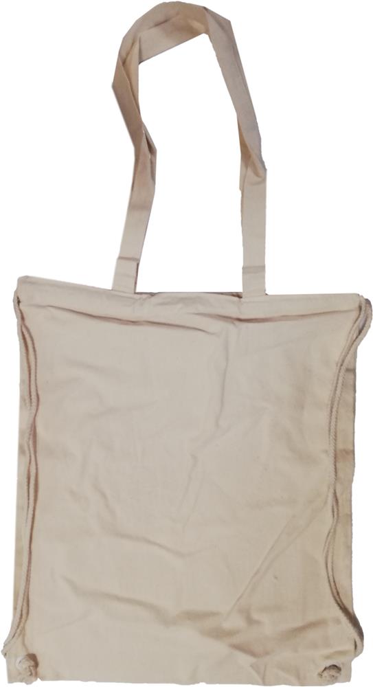 Sac cordon coton 220 g/m² personnalisé MOIRA, dos (transfert réfléchissant)