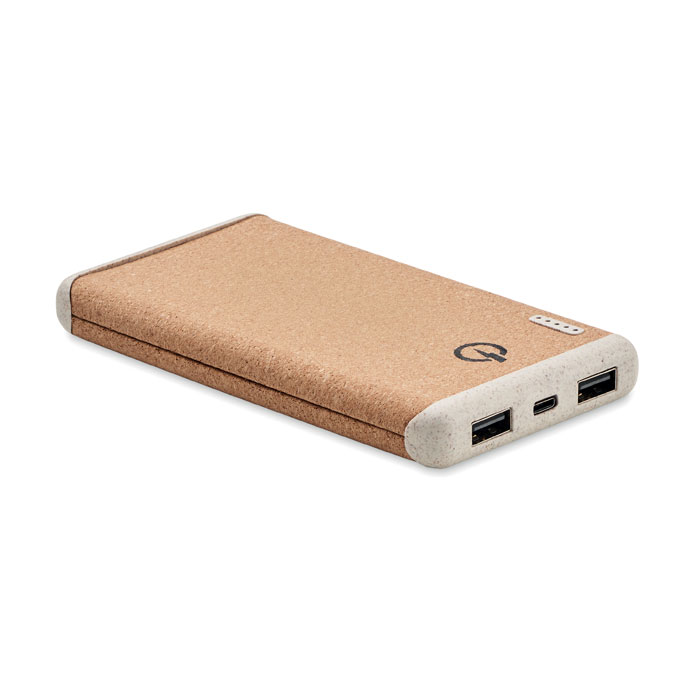 Batterie externe liège 10000 mAh personnalisée RALIA, Beige