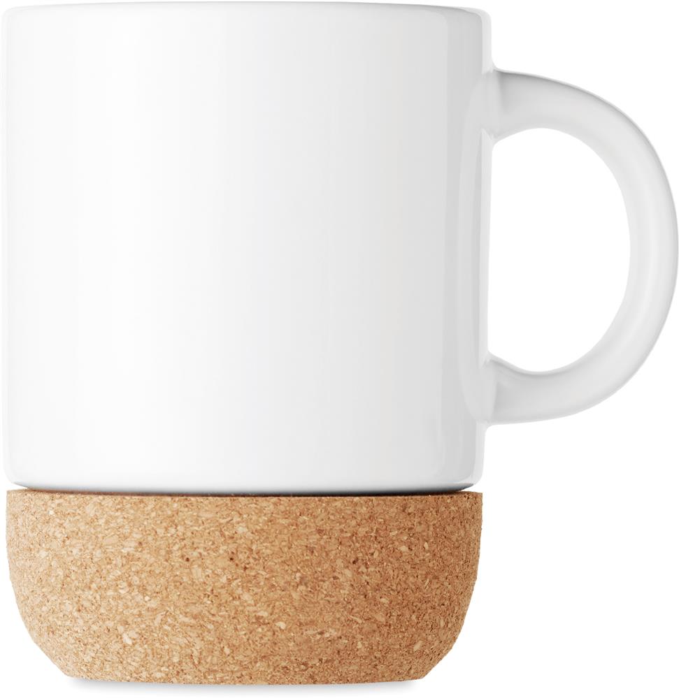 Mug céramique 300 ml base liège personnalisé SUBCORK, droite