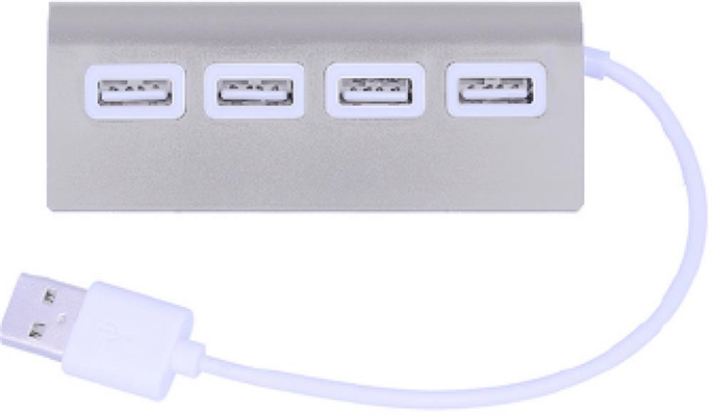 Hub USB 4 ports aluminium personnalisé ALUHUB, devant