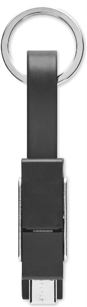 Porte-clés câble 4 en 1 métal personnalisé KEY C, côté partie 1 2